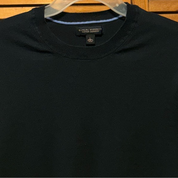 Banana Republic Navy Blue Crewneck Cotton Cashmere Sweater - Picture 7 of 13